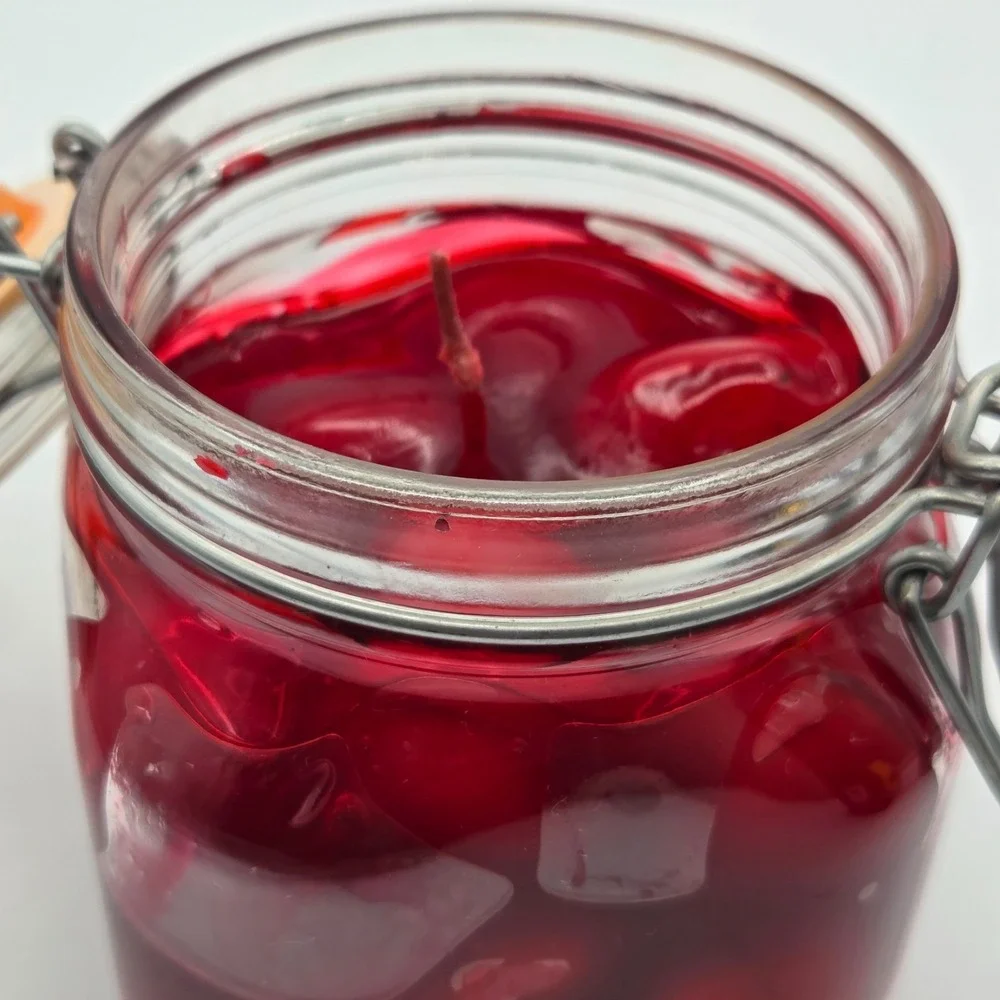 Bormioli Rocco Fido Glass Jar with Cherries‎ Candle Made in Italy  UNIQUE